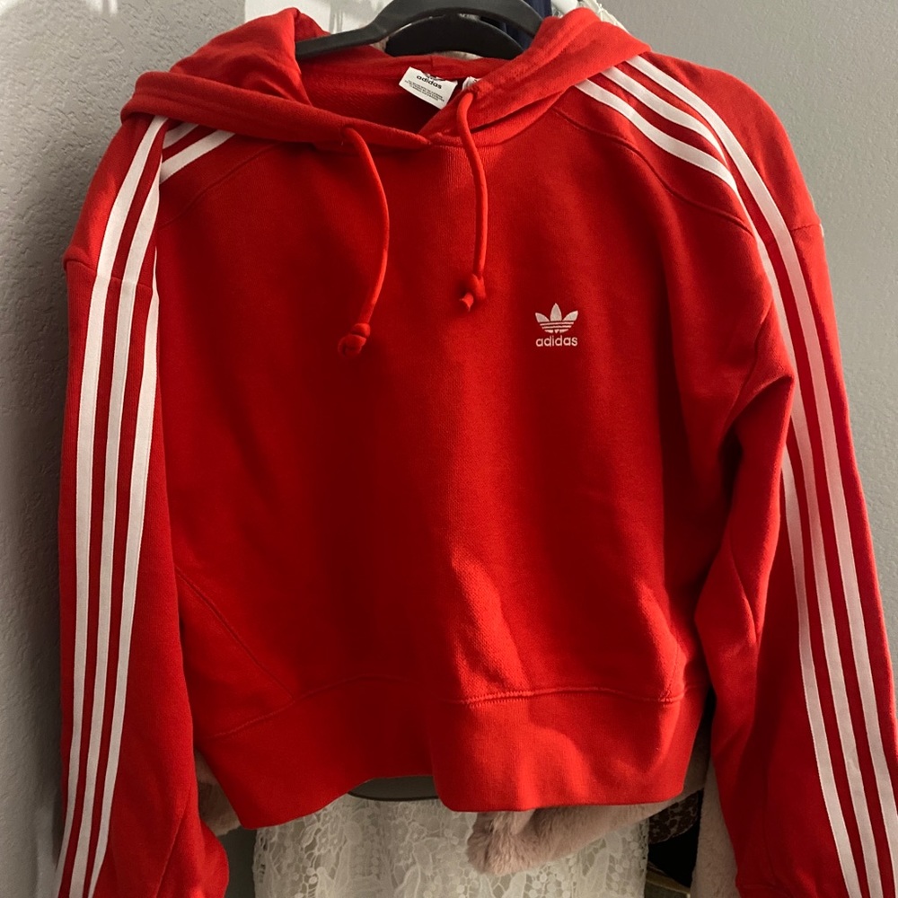 Adidas red pullover